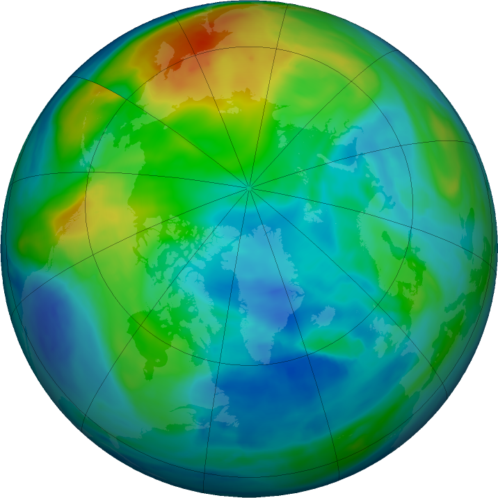 Arctic ozone map for 26 November 2017